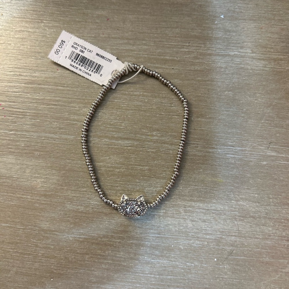 Silver Beaded Kendra Scott Cat Bracelet
